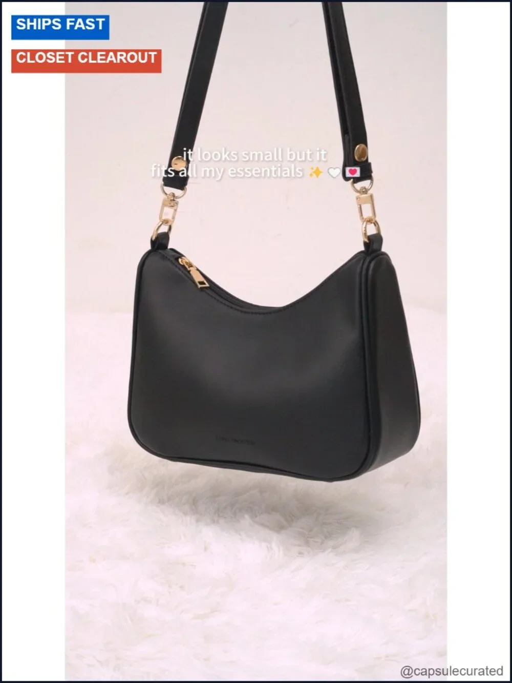 Faux Leather Adjustable Shoulder Bag Hobo Purse Women Crossbody Handbag